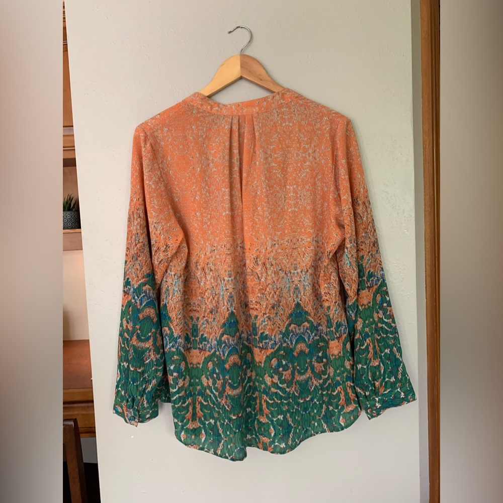 Boutique Patterned Flowy Blouse - image 2